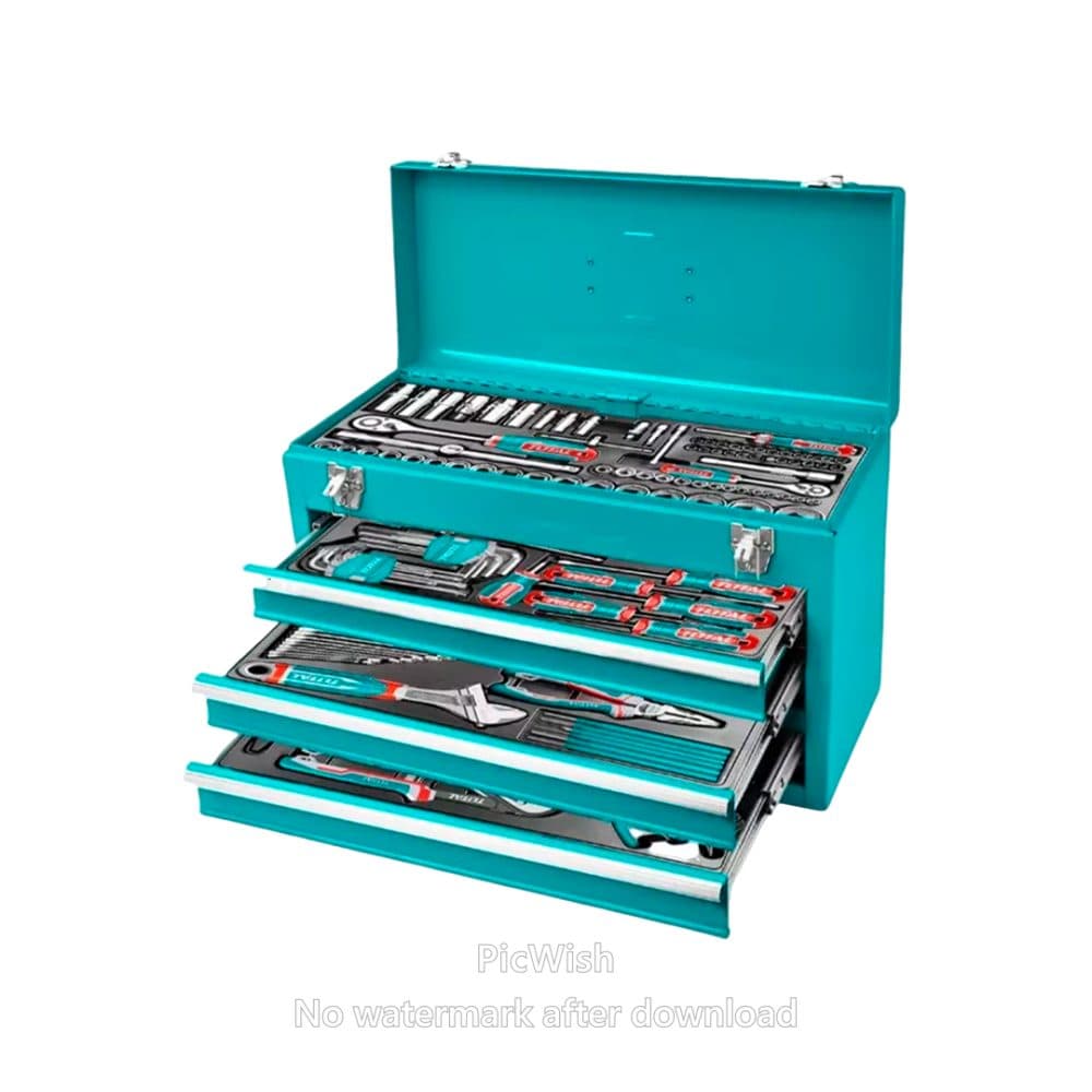 Caixa De Ferramentas Total 132PCS Metalica