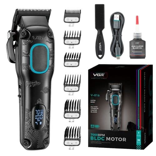 Aparador De Pelo Vgr 016 Clipper Preto Carregavel