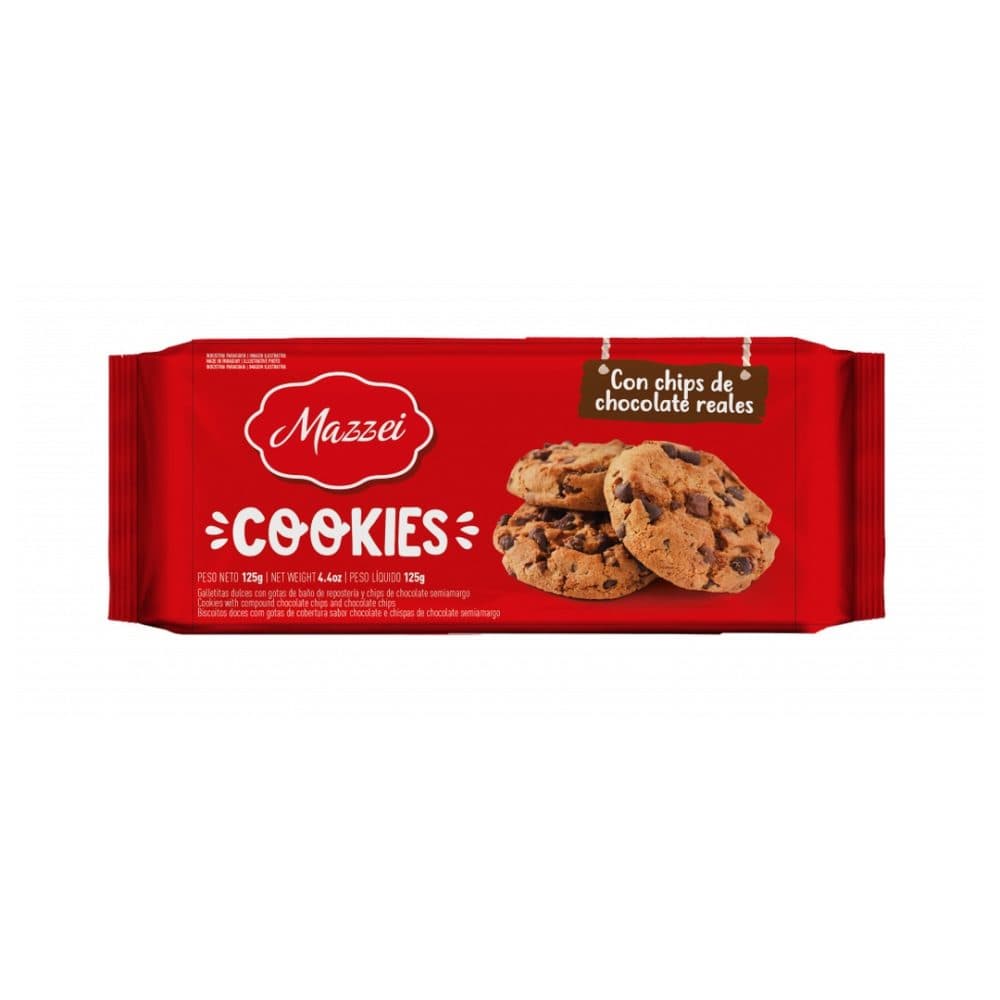 Mazzei Cookies Bandejicon Chips De Chocolate 24 Unidades
