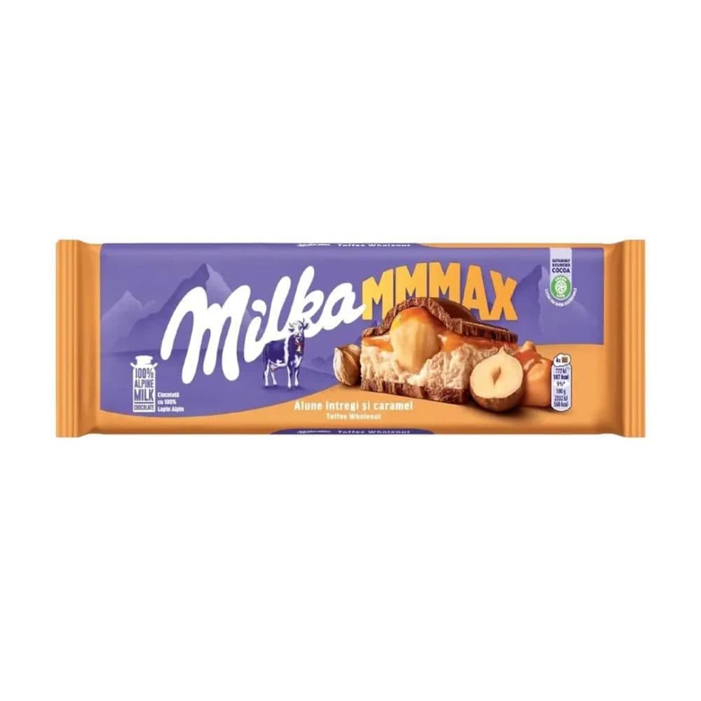 Chocolate Milka Mmmax Caramelo Avelas Inteiras Barra 300G