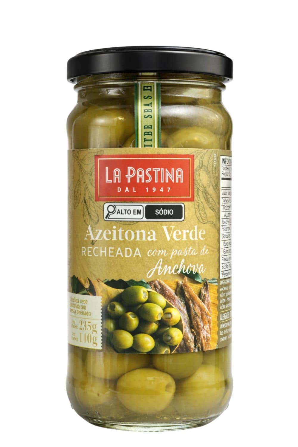 Azeitonas La Rambla Verdes Recheadas Anchovas 235G